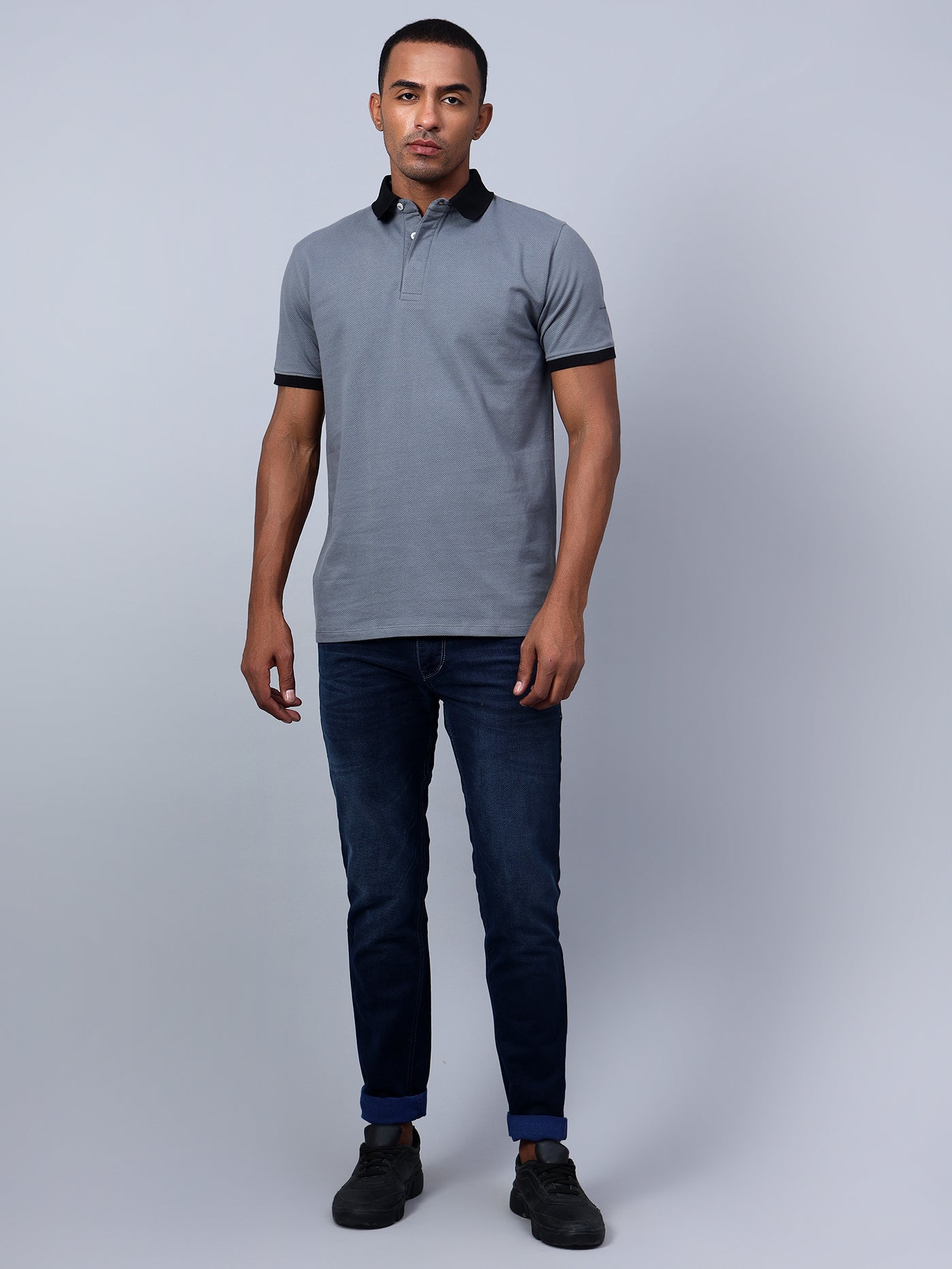 Polo Collar Cotton Slim Fit T-shirt
