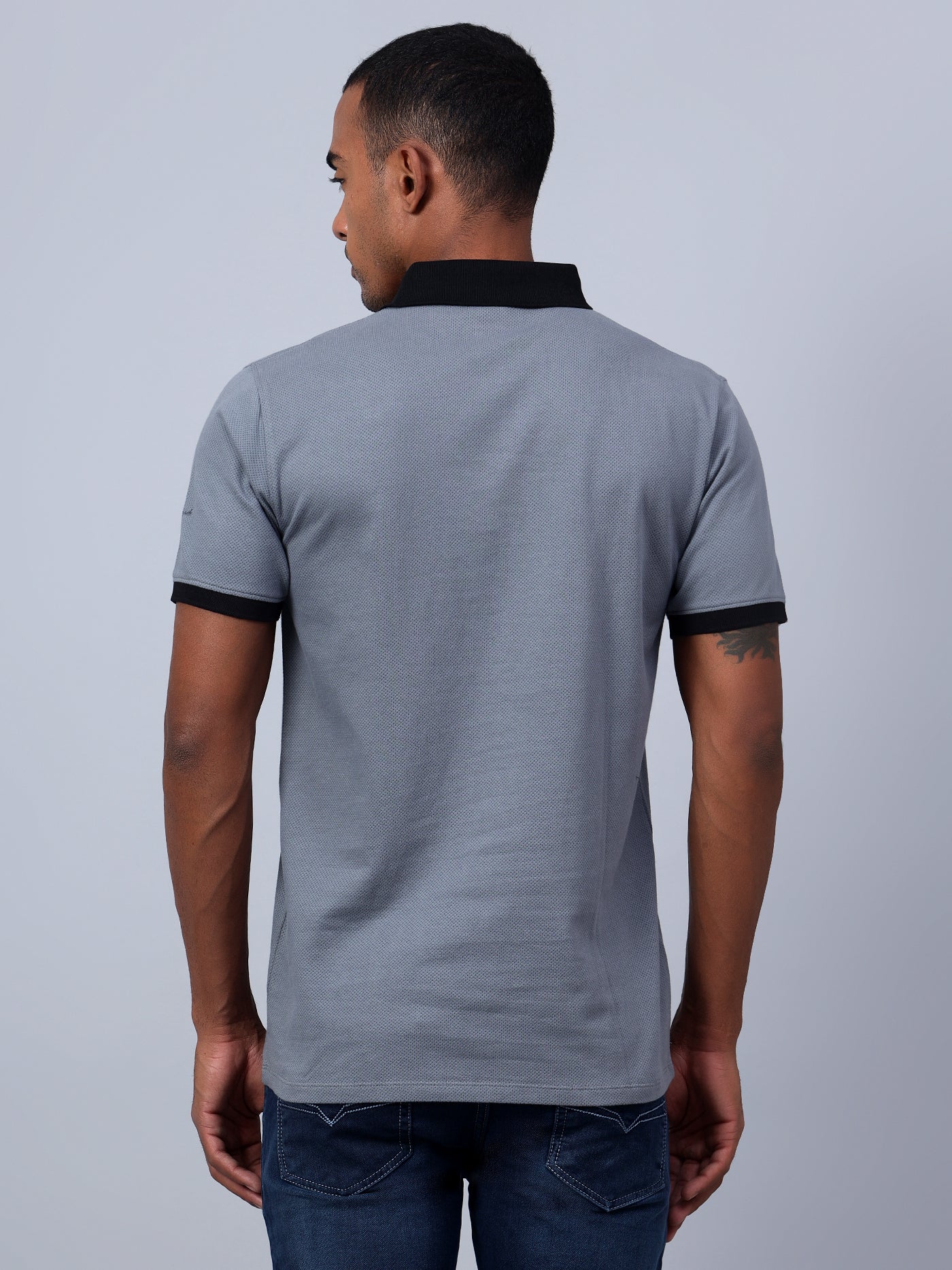 Polo Collar Cotton Slim Fit T-shirt