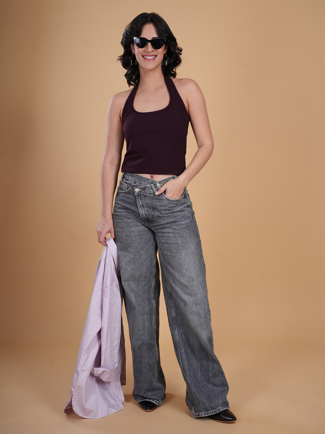 Seamless Padded Maroon Tank Top