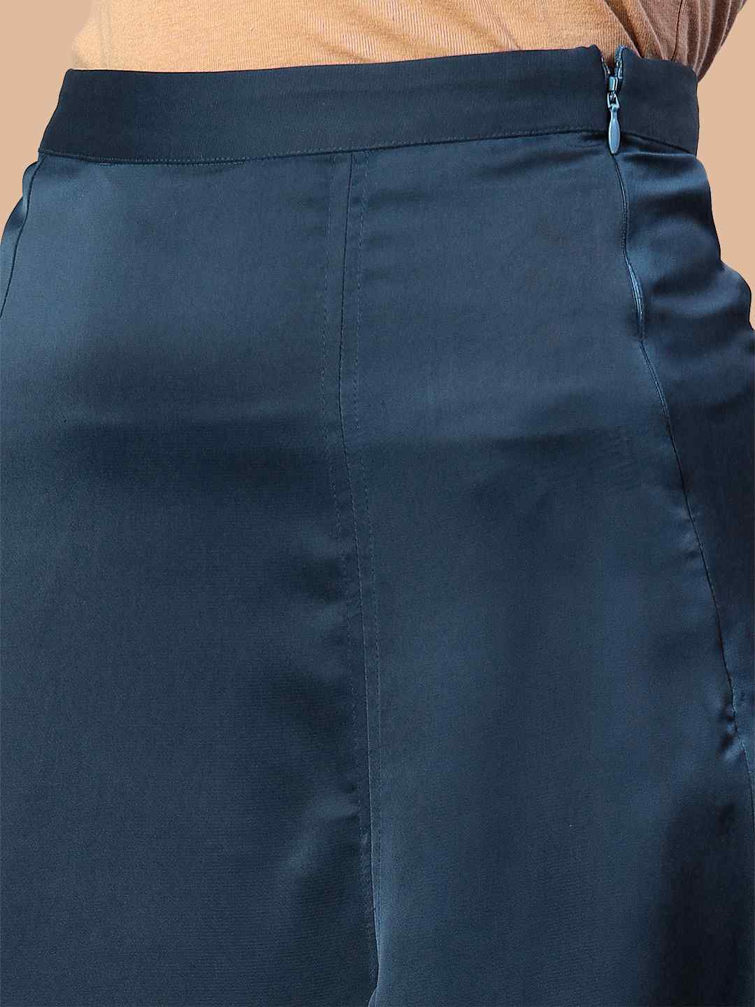 Blue Front Slit Skirt hencemade