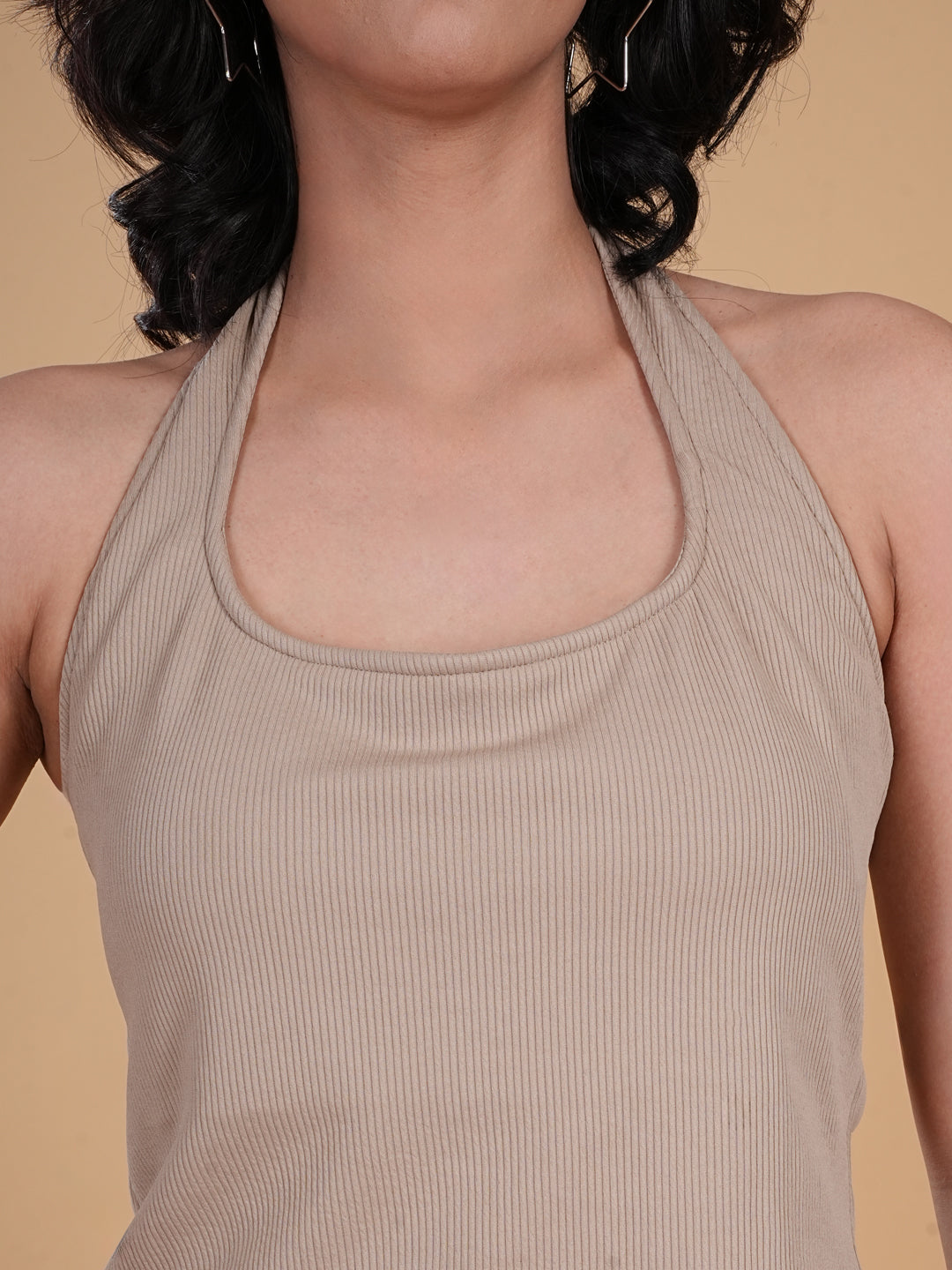 Seamless Padded Beige Tank Top