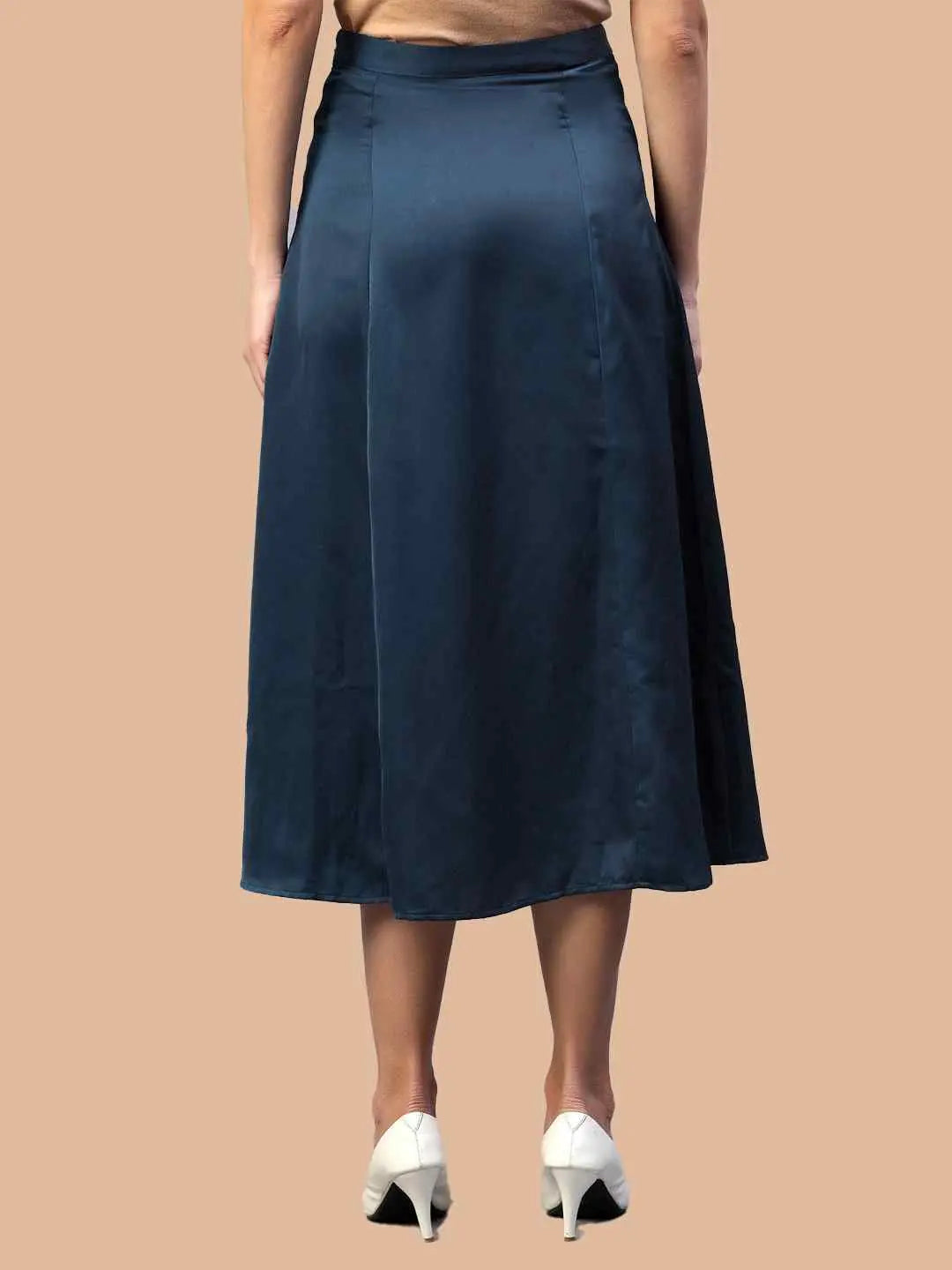 Blue Front Slit Skirt hencemade