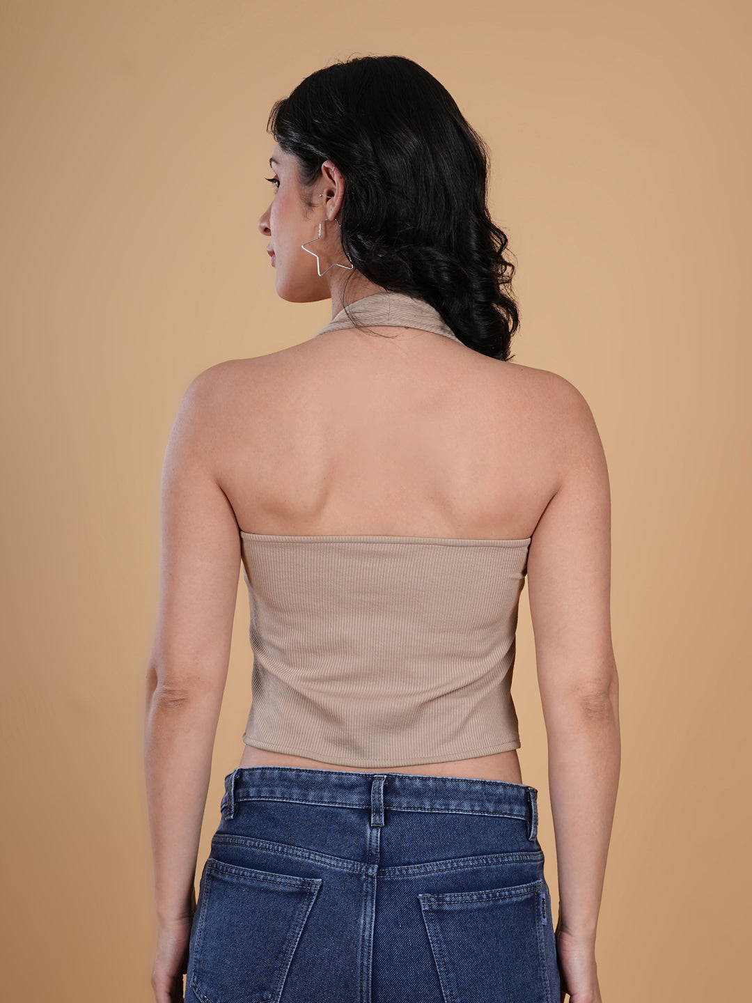Seamless Padded Beige Tank Top