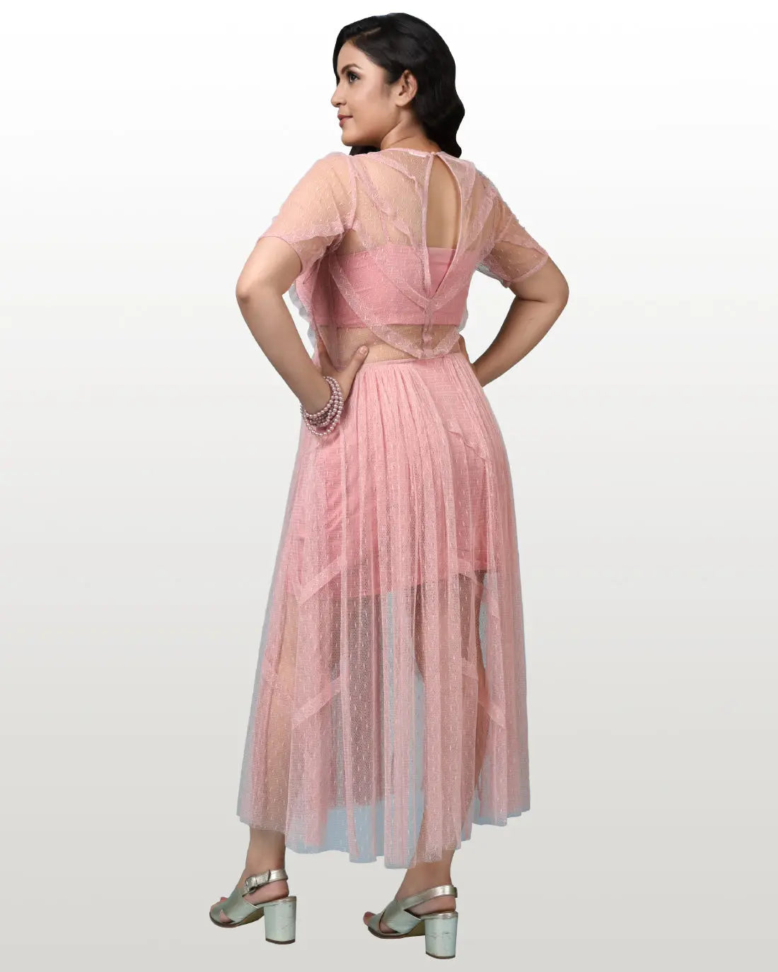 Powder Pink Sheer 3 Piece Set Hencemade