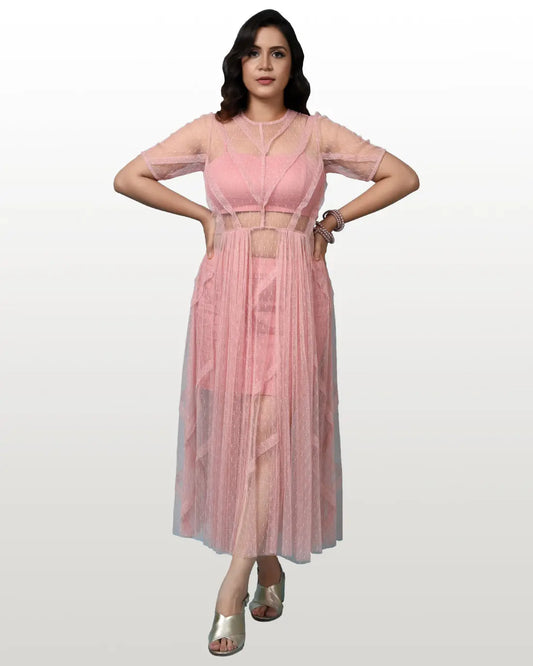 Powder Pink Sheer 3 Piece Set Hencemade