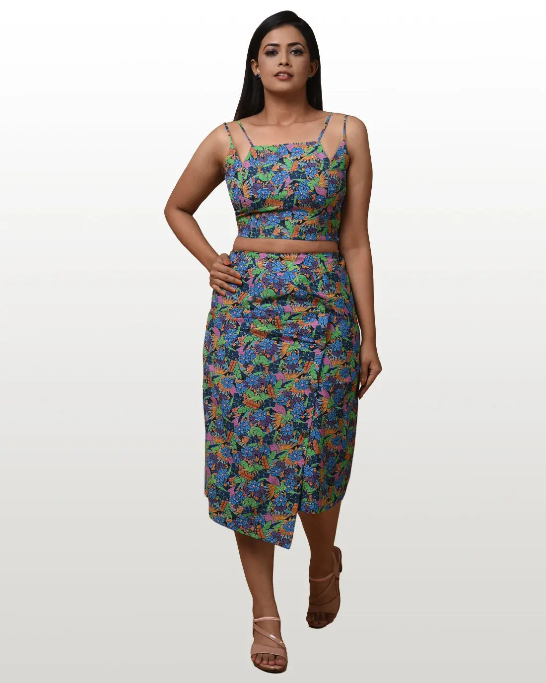 Tribal Printed Cotton Skirt Set hencemade