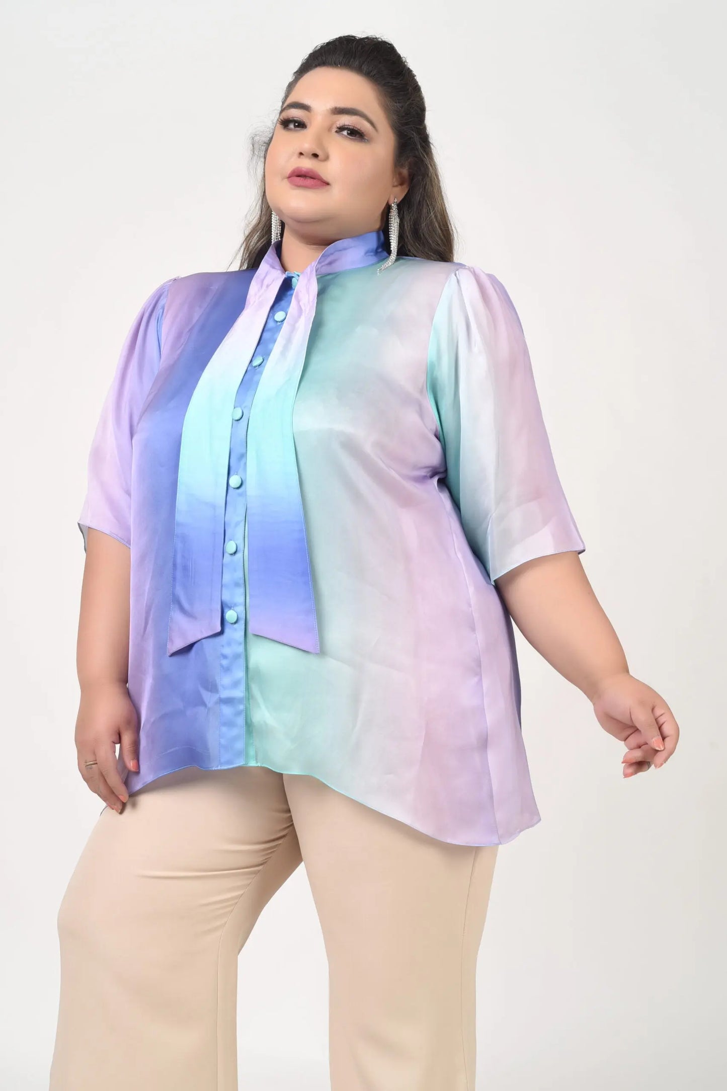 Purple Hue Bow Blouse hencemade