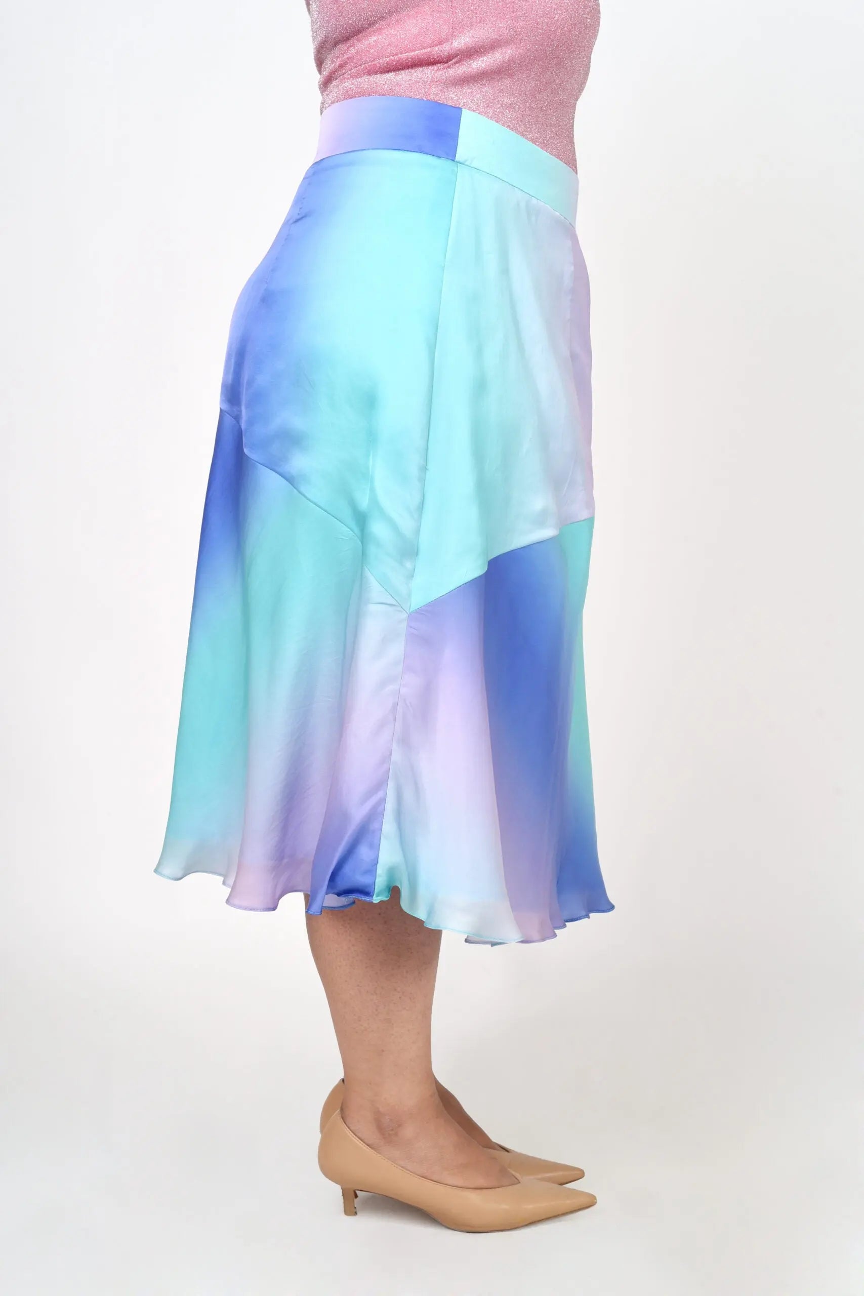 Purple Hue High-waist Skirt hencemade