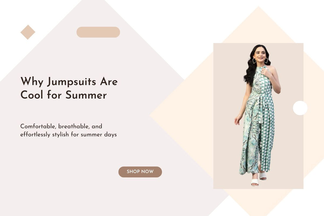 Women wearing hencemade jumpsuits and text shares why jumpsuits are cool for summer