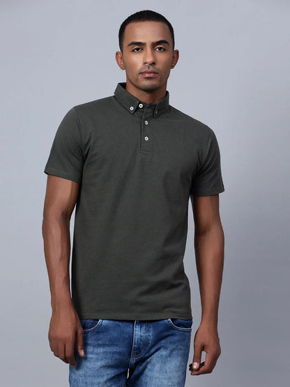 Moss Green Polo Shirt hencemade