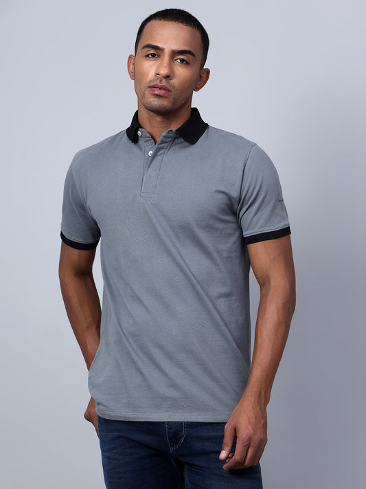 Polo Collar Cotton Slim Fit T-shirt