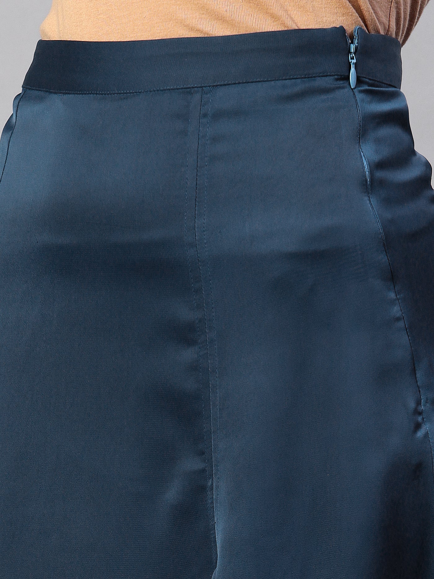 Front Slit Midi A-Line Skirt