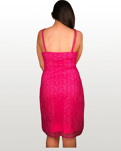 Electric Pink Mesh Dress Hencemade