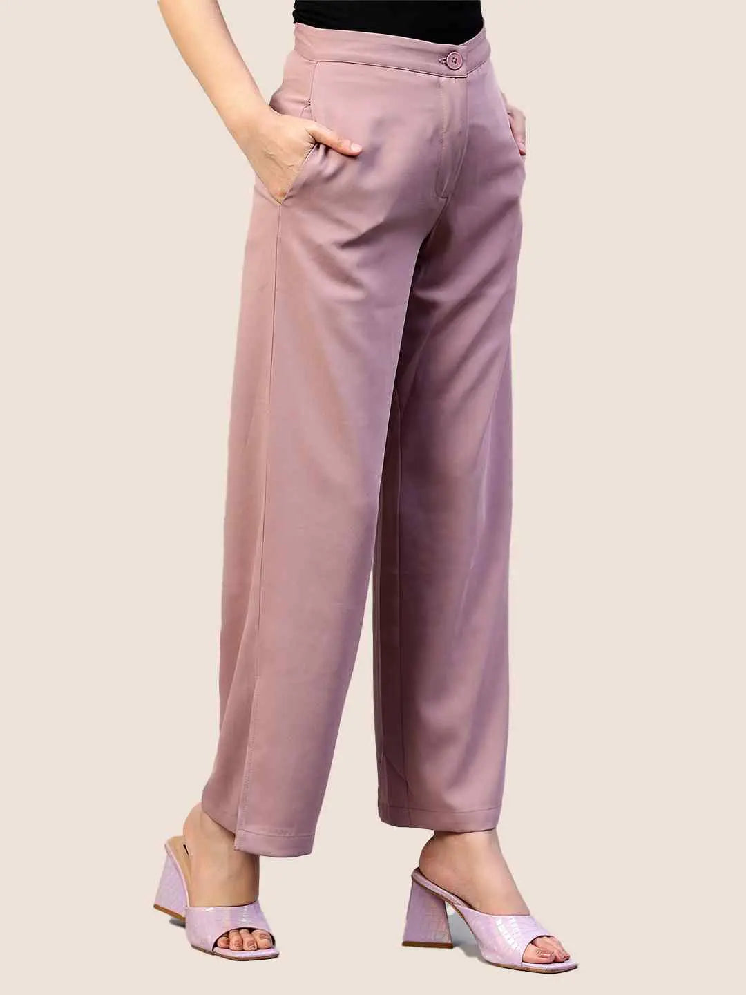 Periwinkle Flat Front Trousers hencemade