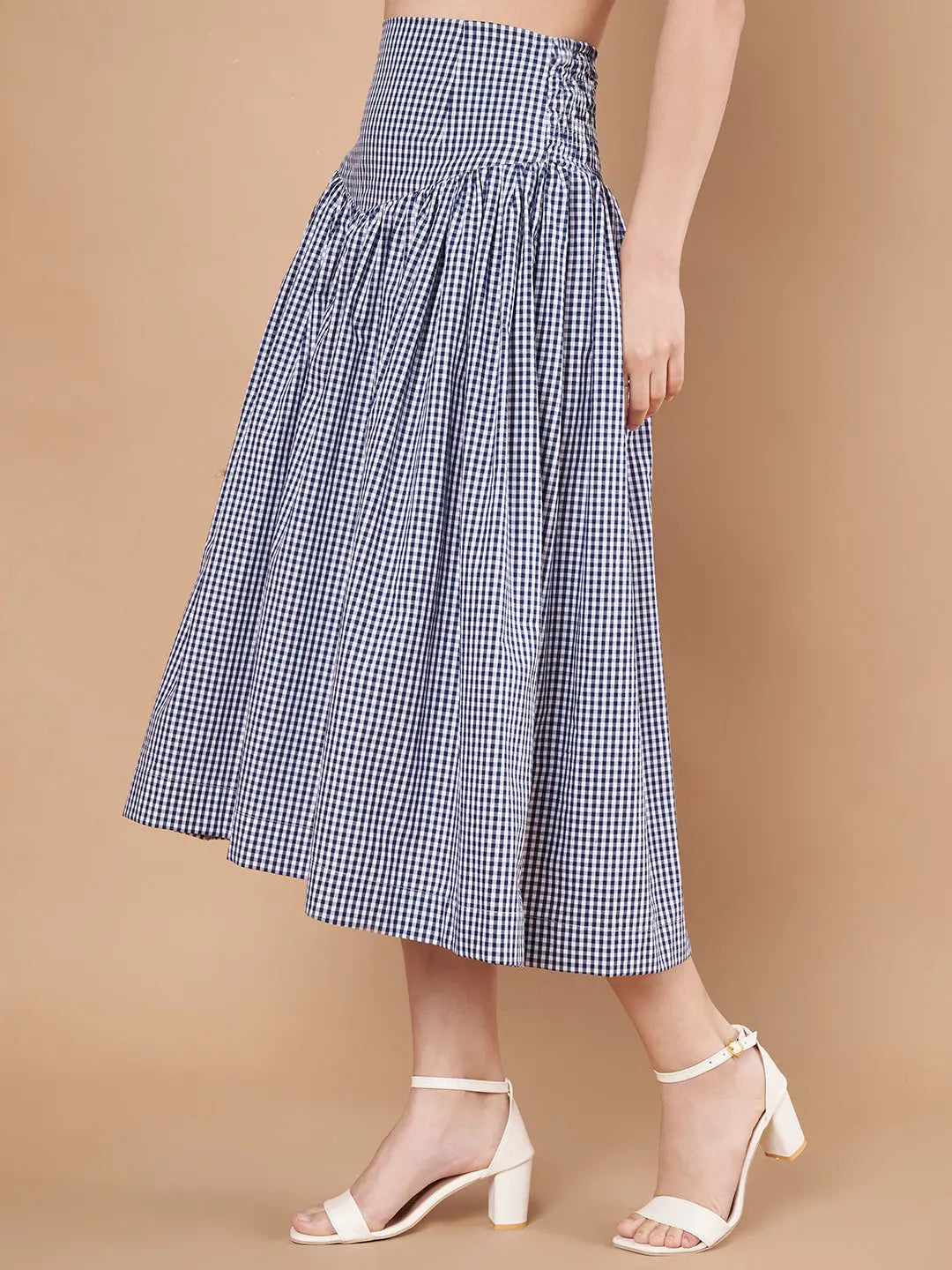 Gingham Printed Skirt HENCEMADE