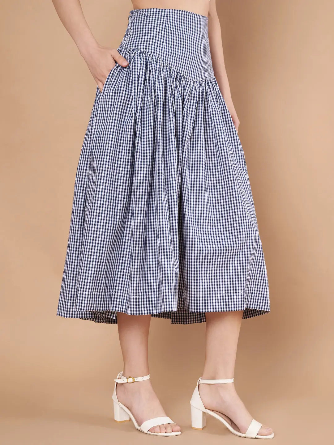 Gingham Printed Skirt HENCEMADE