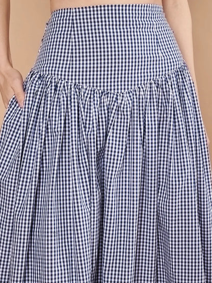 Gingham Printed Skirt HENCEMADE