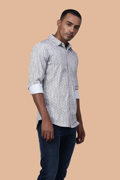 Abstract Black and White Print Shirt hencemade