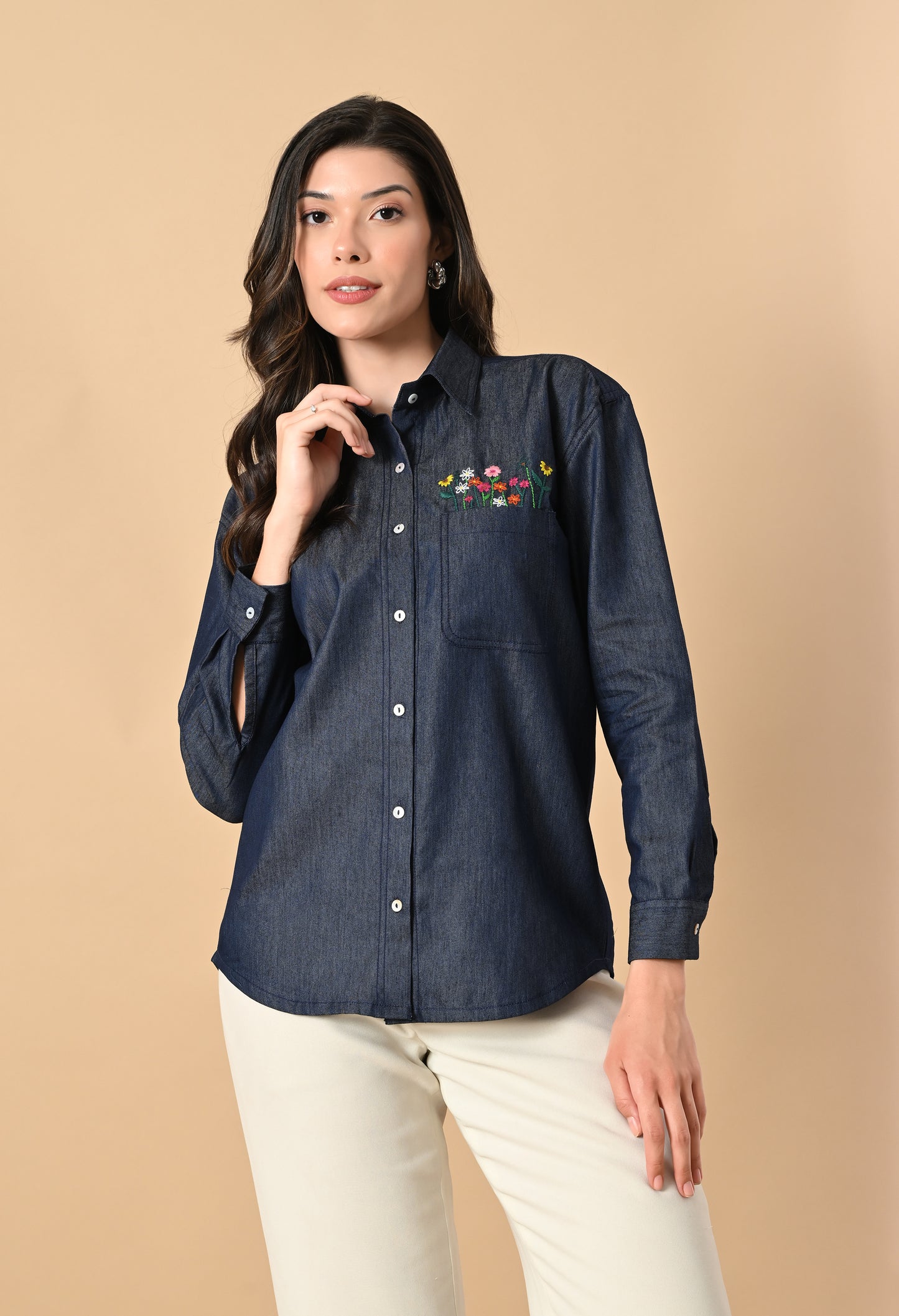 Meadow Stitch Denim Shirt