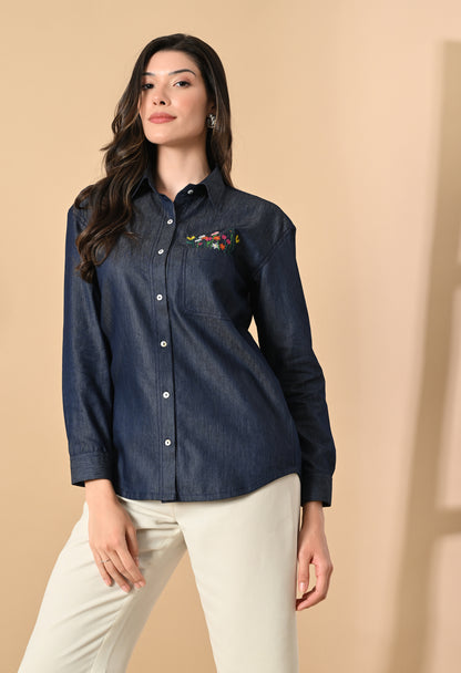 Meadow Stitch Denim Shirt
