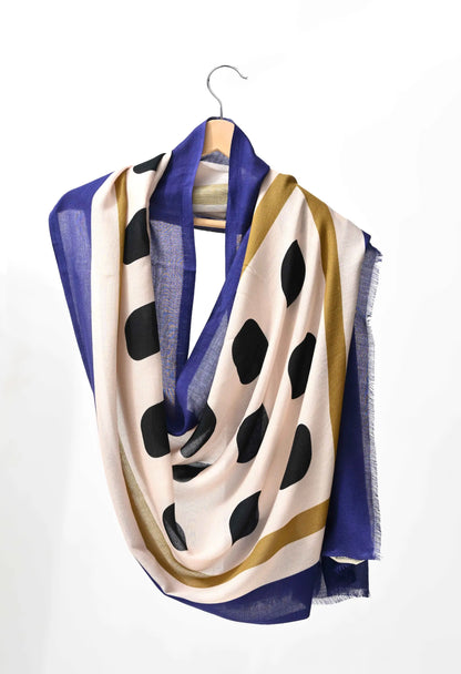 Bold Gometric Polka Dot Scarf Hencemade