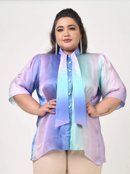 Purple Hue Bow Blouse hencemade