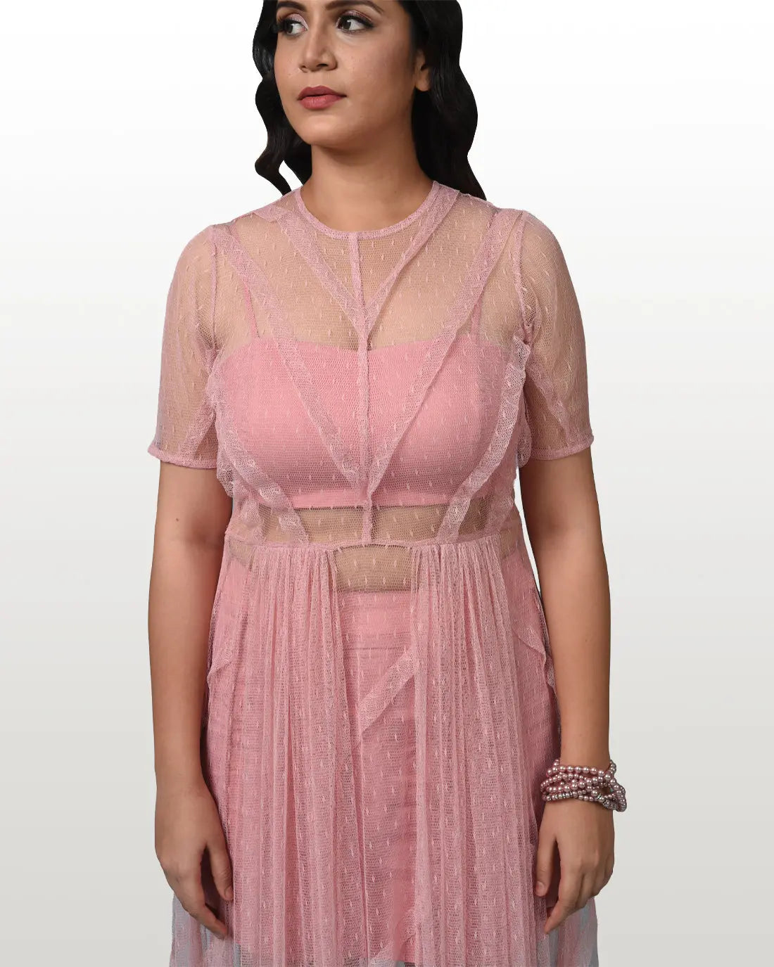 Powder Pink Sheer 3 Piece Set Hencemade