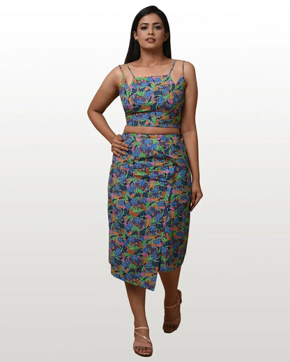 Tribal Printed Cotton Skirt Set hencemade