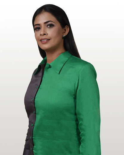 Cotton Silk Two – Tone Shirt hencemade