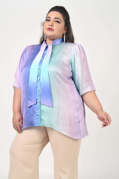 Purple Hue Bow Blouse hencemade