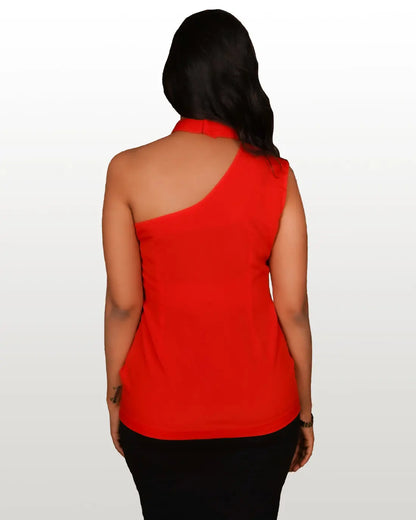 Classic Red Crepe Top hencemade