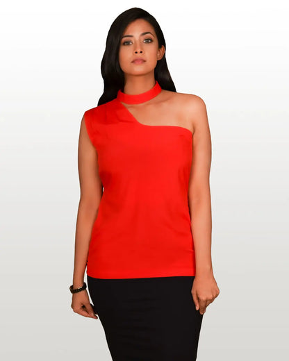 Classic Red Crepe Top hencemade